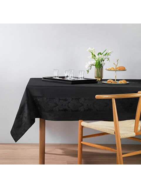 SCHAFER Home Amar Masa Örtüsü 150x220cm 1 Parça - Siyah - S000500226-19351
