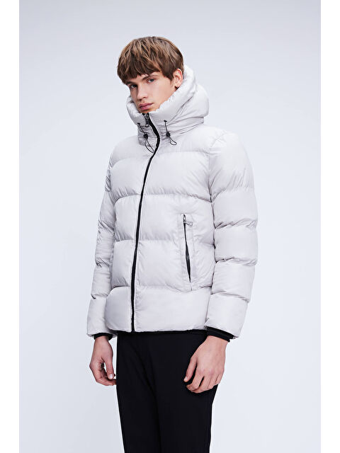 Hatemoğlu Taş Dinamik Fit Hakim Yaka Kapüşonlu Şişme Mont - S000331601-25636