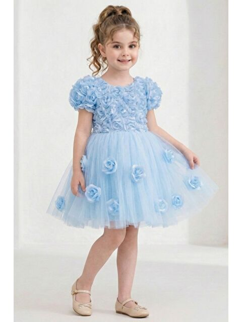 Mnk Baby & Kids Rosali Lase Detay Kız Tütü Abiye Elbise M00803 - S000530839-17234