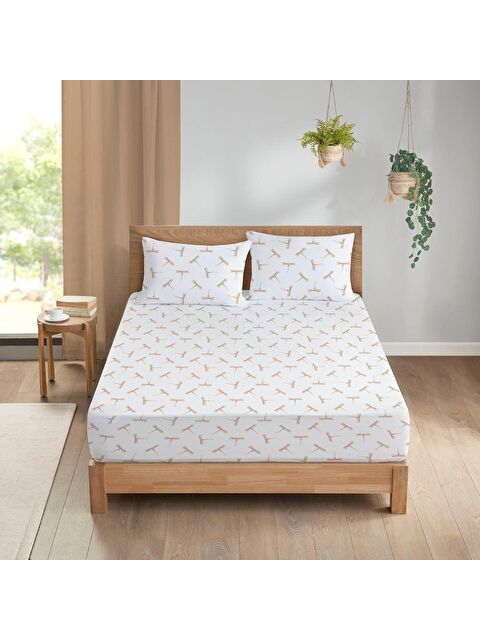 Evmila Modern Desen Baskılı Çift Kişilik 180x200 Çarşaf Takımı - S000124239-23173