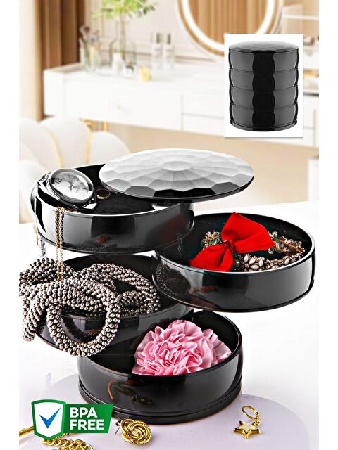 Nandy Home 4 Katlı Yuvarlak 360 Derece Dönebilen Takı Organizeri - S000173985-19351