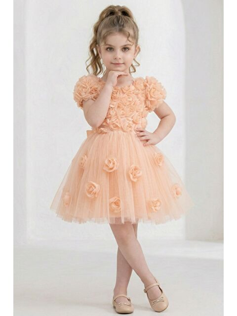 Mnk Baby & Kids Rosali Lase Detay Kız Tütü Abiye Elbise M00803 - S000530839-24085
