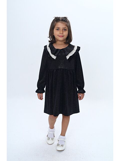 Toontoykids Kız Çocuk Yaka Detaylı Fırfırlı Elbise - S000473315-19351