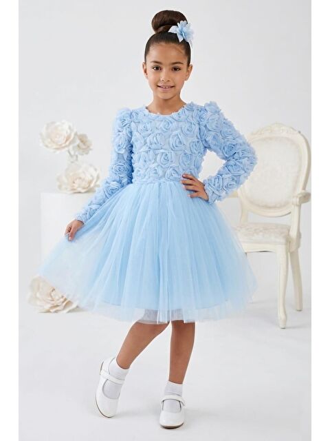 Mnk Baby & Kids Luvia Uzun Kol Kız Tütü Abiye Elbise M00810 - S000530841-17234