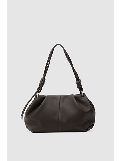 Shulebags Casa Bağlama Detaylı Omuz Çantası Kahve - S000502606-19413