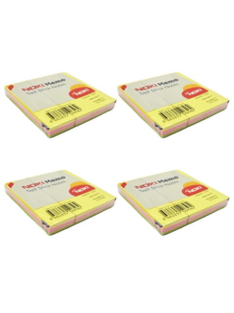 Noki Memo Stick Notes 75x75 mm Küp Neon Yapışkanlı Not Kağıdı 100 Yaprak 4 Adet 12042 - S000144229-27074