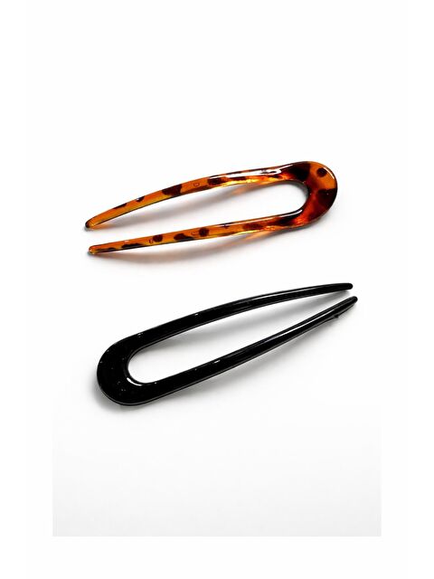 New Obsessions 2 Adet Plastik U French Topuz Tokası - S000530845-37433