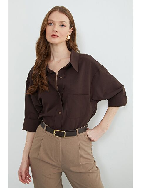 Fullamoda Basic Tek Cepli Oversize Gömlek - S000530770-19413