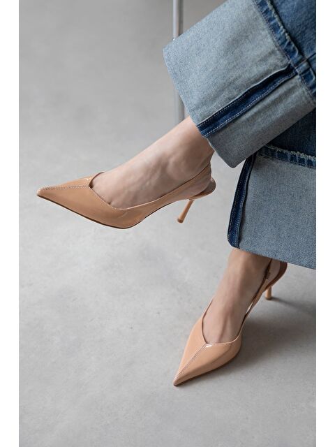 Straswans Comfy Kadın Topuklu Rugan Ayakkabı Somon