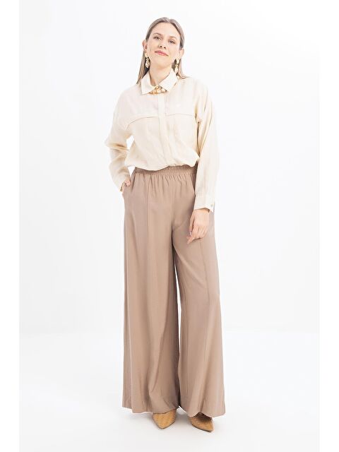 ALLDAY Vizon-Beli Lastikli Geniş Paça Pantolon - S000501536-26429