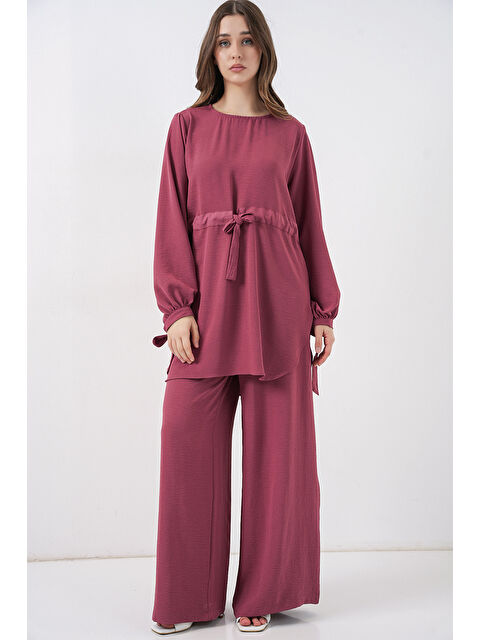 Bigdart Kadın Uzun Tunik Pantolon İkili Takım 6719 - Gül Kurusu - S000505458-20028
