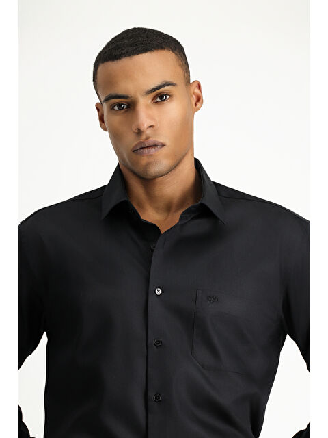 Kiğılı Uzun Kol Non Iron Saten Klasik Pamuklu Gömlek - S000404943-19351