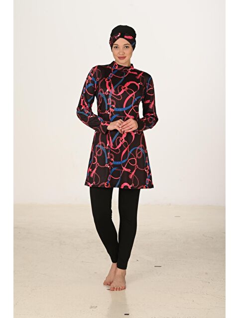 Fantasy Tam Kapalı Elastanlı Tesettür Mayo 3408