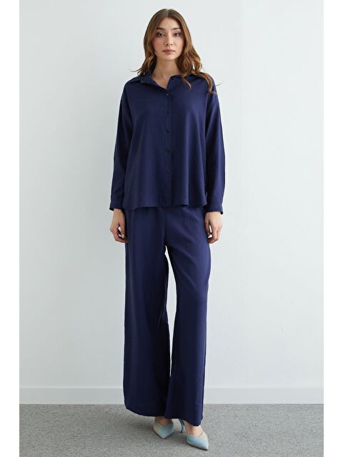 Fullamoda Basic Düğmeli Salaş Krinkıl 2 Li Takım - S000501508-21164