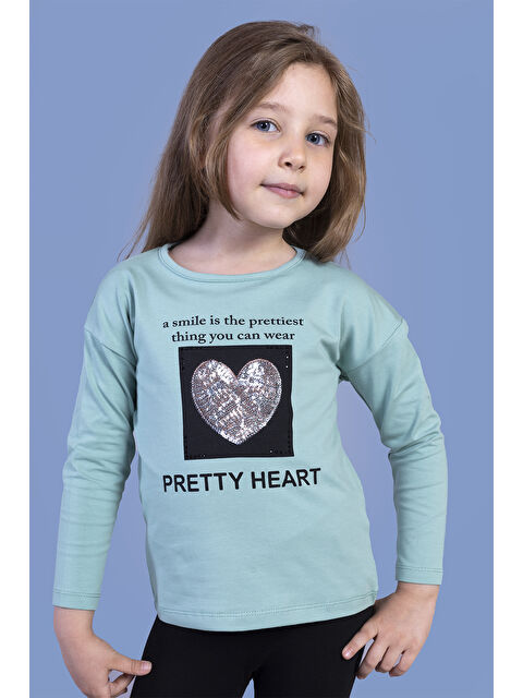 Toontoykids Kız Çocuk Pul İşlemeli Baskılı Tişört - S000500089-6354