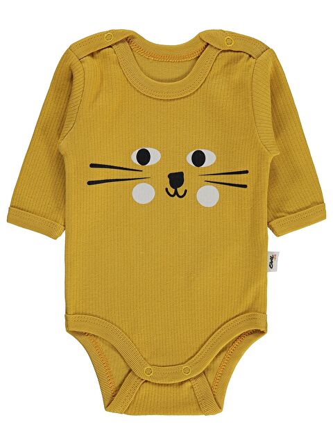 Civil Baby Kaplan Baskılı 1-36 Ay Çıtçıtlı Badi - Hardal 2-3 Yaş - S000494711-20074