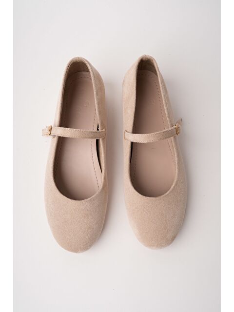 Muggo BERNY Gizli Topuklu Deri Tek Bantlı Kadın Babet - S000513774-19928