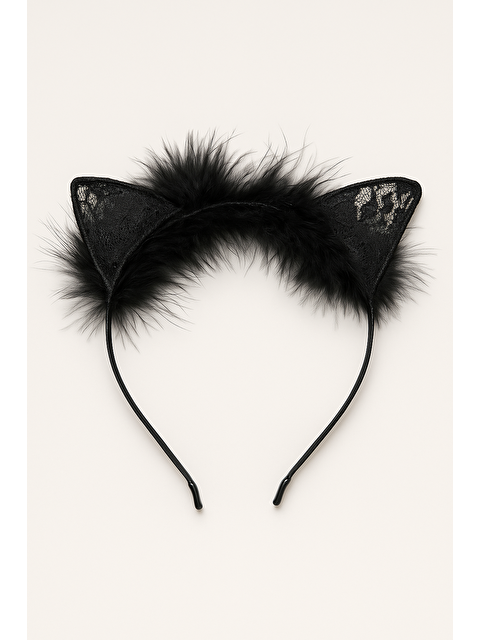 Katia And Bony Kız Çocuk Tüylü Taç Siyah - S000475250-19351