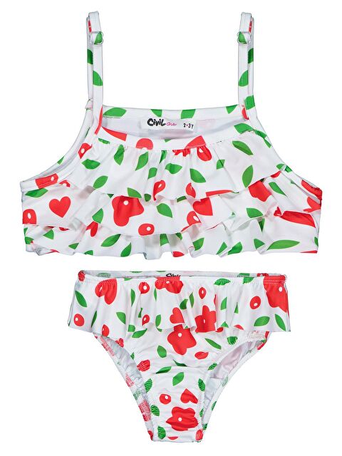 Civil Girls Kız Çocuk Mayo 2-12 Yaş - Ekru 4-5 Yaş - S000511451-19965