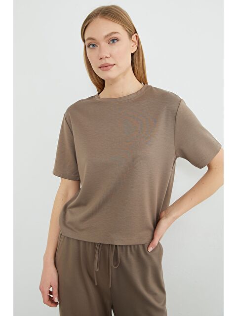 Fullamoda Basic Bisiklet Yaka Modal Tişört