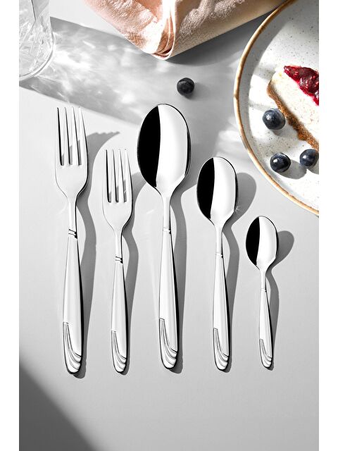 Nehir Lizbon Sade 6 Kişilik 30 Parça Kutulu Çatal Kaşık Takımı - S000495375-18105