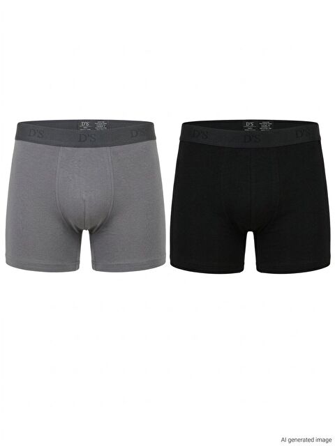 D'S damat DS Damat Boxer Set SİYAH-GRİ