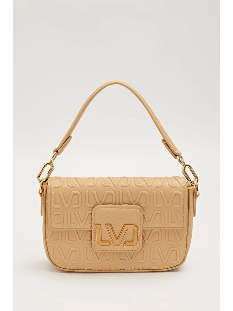 Remsa Desenli Deri Askılı Premium Çanta 930627 Vizon