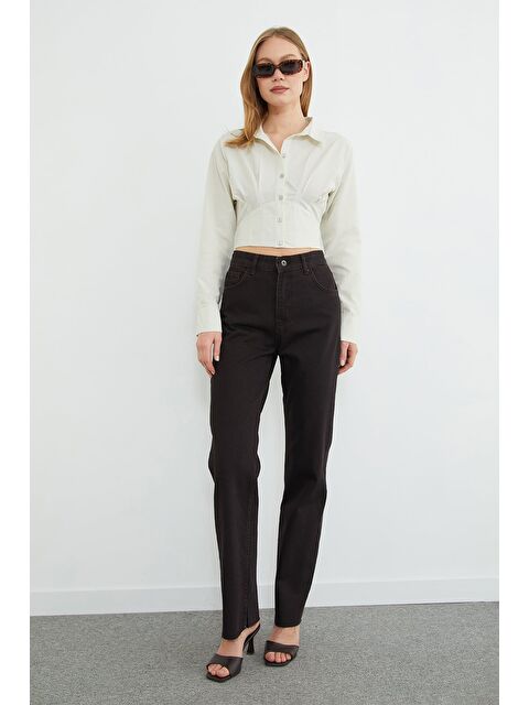 Fullamoda Fermuarlı Kesik Paça Jean