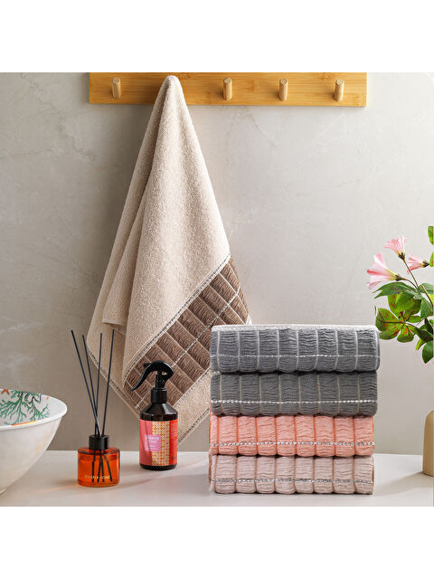 SCHAFER Home Polina Armürlü Havlu 70x140 Cm - Krem - S000522922-19966