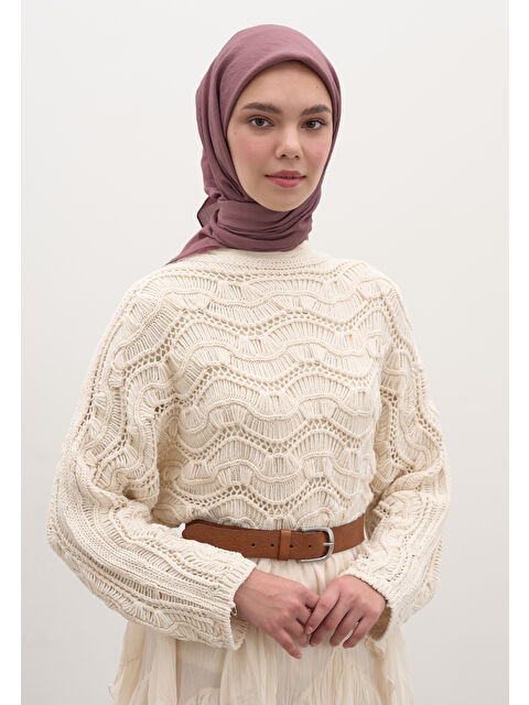 Fresh Scarfs Pamuk Viskon Eşarp Gülkurusu - S000458568-20028