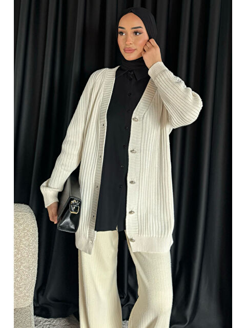 Julude Tesettür Örme Triko Hırka - S000299335-19966