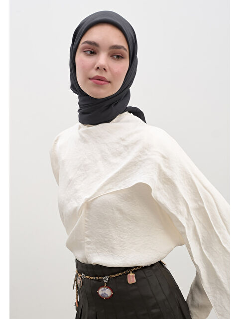 Fresh Scarfs Pamuk Viskon Eşarp Antrasit - S000458568-29666