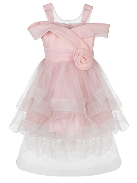 Civil Girls 6-14 Yaş Abiye - Pudra