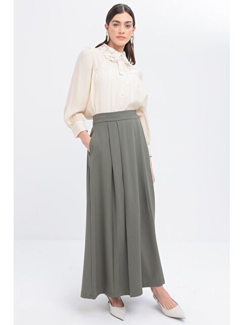 ALLDAY Haki-Önü Pileli Etek - S000500227-18547