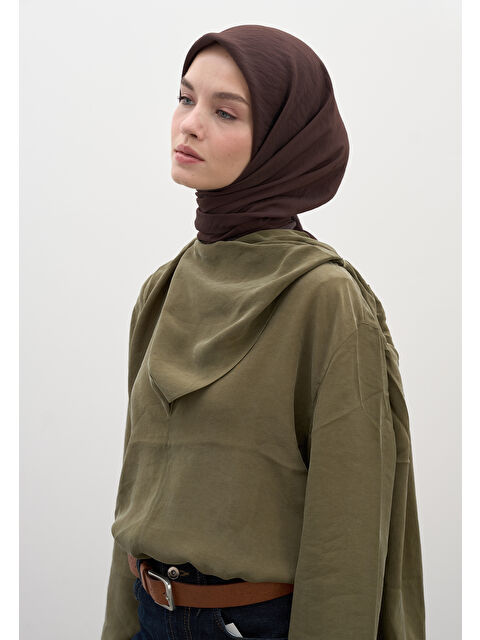 Fresh Scarfs Pamuk Viskon Eşarp Acı Kahve - S000458568-28102