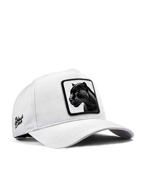 BlackBörk Panter Logolu Beyaz Beyzbol Premium Şapka