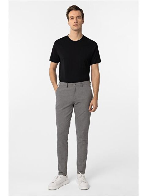 Süvari Siyah Slim Armürlü Pantolon - S000460402-19351