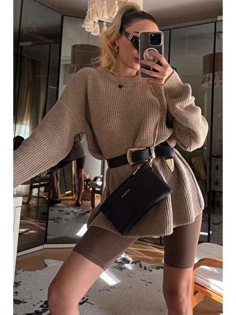 Madmext Vizon Bisiklet Yaka Basic Kazak Mg1264 - S000122097-26429