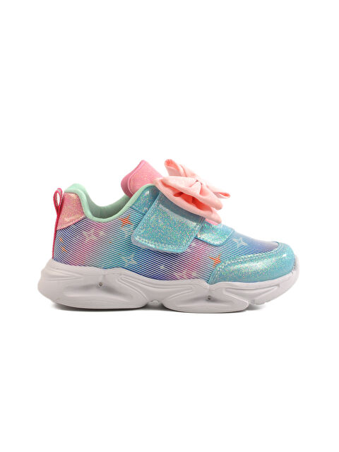 Ayakmod Turkuaz Cırtlı Işıklı Kız Çocuk Spor Ayakkabı 24002 P - S000367757-20055