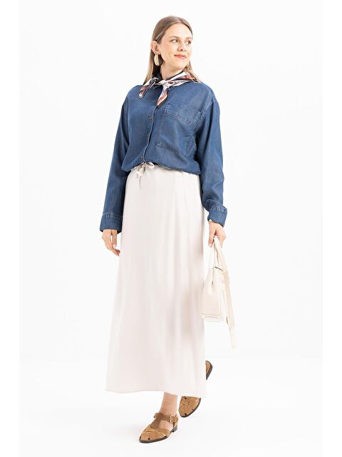 ALLDAY Taş-Beli Büzgülü Çan Etek - S000500235-25636