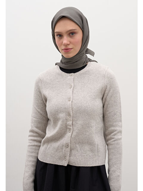 Fresh Scarfs Pamuk Viskon Eşarp Füme - S000458568-33408