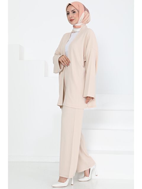 Tofisa Cepli Kimono Takım Bej - 27131 - S000389689-19928