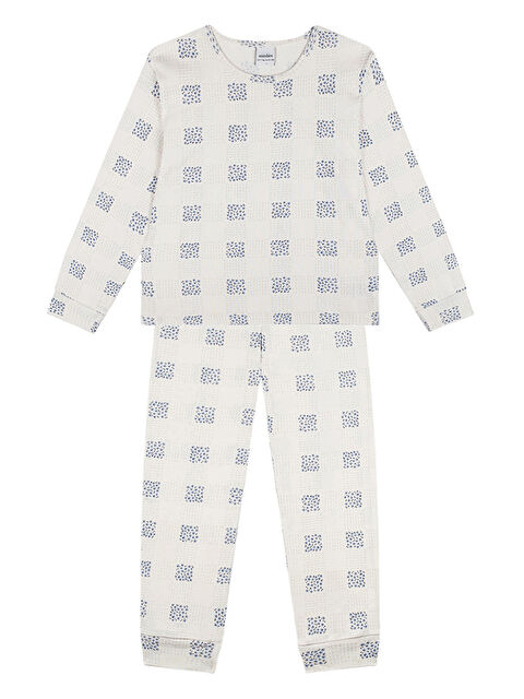 Antebies Organik Krem Uzun Kollu Kız Çocuk Pijama Takımı