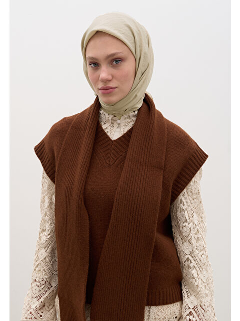 Fresh Scarfs Pamuk Viskon Eşarp Bej - S000458568-19928