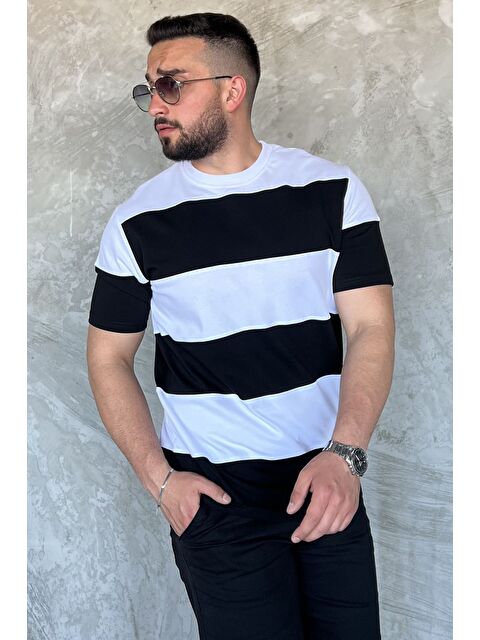 Mishar İtalia Bisiklet Yaka Parçalı Erkek Tişört - S000372974-37246