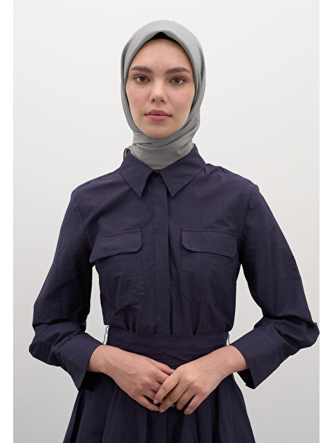 Fresh Scarfs Pamuk Viskon Eşarp Gümüş - S000458568-18105