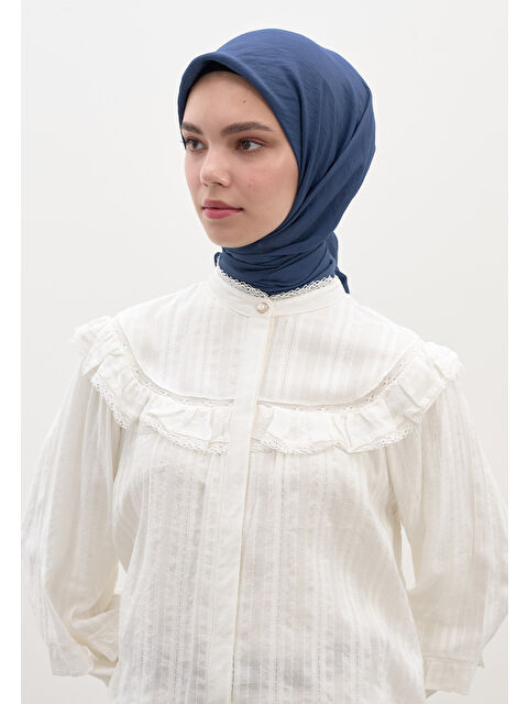 Fresh Scarfs Pamuk Viskon Eşarp Gece Mavisi - S000458568-19393