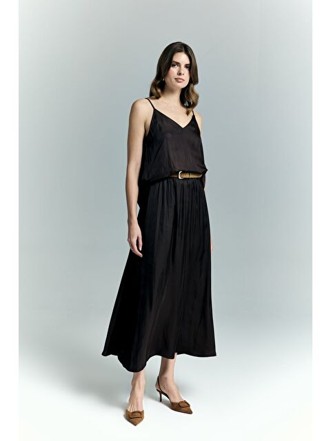 SATEEN Tosca Etek - Kahve - S000531633-19413