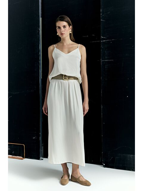 SATEEN Tosca Etek - Taş - S000531633-25636