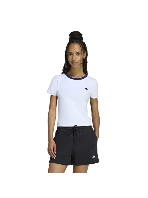 Adidas Col Icon Baby Kadın Beyaz Yuvarlak Yaka Tişört